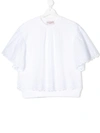 Alberta Ferretti Teen Lace Trim Blouse In White