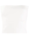 Ambush Beige Knitted Band Tank Top In White