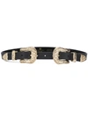 B-low The Belt Ornate Buckle Leather Belt In Black