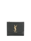 Saint Laurent Uptown Compact Wallet In Black