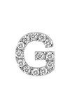 Bony Levy Single Initial Earring In White Gold/ G