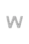 Bony Levy Single Initial Earring In White Gold/ W
