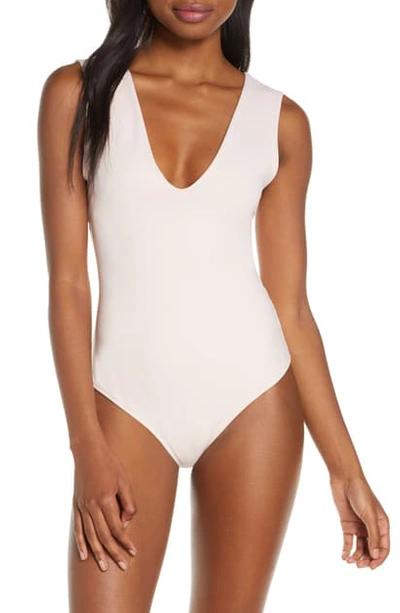 Free People Intimately Fp Keep It Sleek Bodysuit In Rose