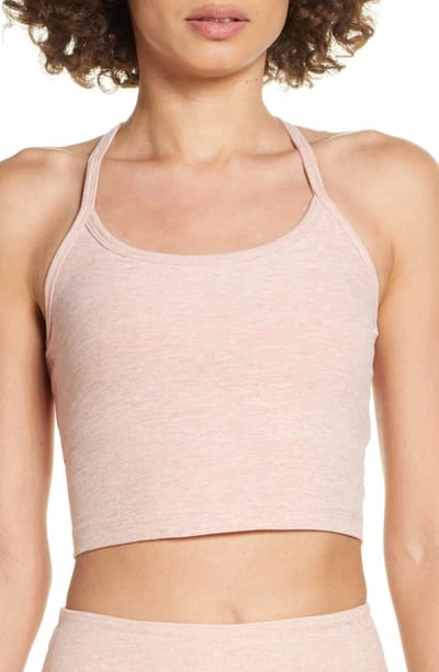 Beyond Yoga Space Dye Crop Tank In Tinted Rose-pink Quartz