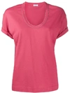 BRUNELLO CUCINELLI FUCHSIA COTTON T-SHIRT,M0045BP210C7900