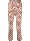 ALBERTO BIANI FLORAL PATTERNED STRAIGHT-LEG TROUSERS