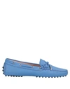 Tod's Loafers In Pastel Blue