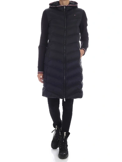 Tommy Hilfiger Bella Long Down Jacket In Black