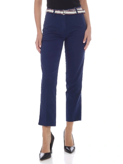 Tommy Hilfiger Dobby Trousers In Blue