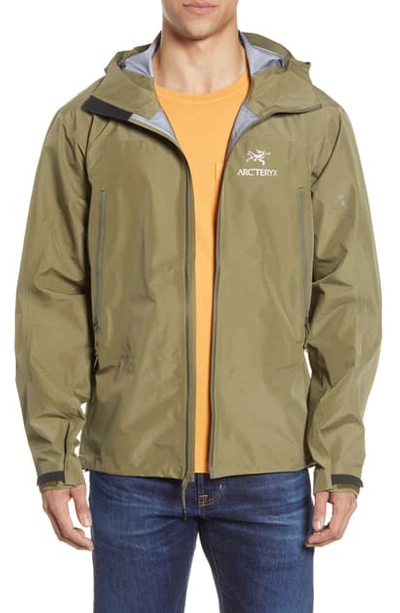 Arc'teryx 'zeta' Trim Fit Waterproof Zip Jacket In Arbour