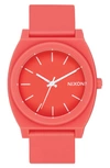 NIXON TIME TELLER P POLYURETHANE STRAP WATCH, 40MM,A1193011