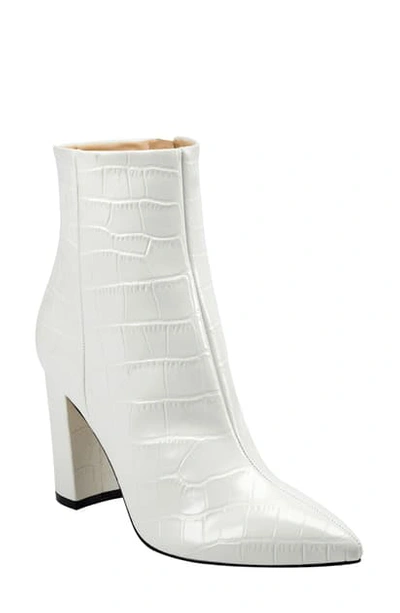 Marc Fisher Ltd Ulani Pointy Toe Bootie In Chic Cream Leather
