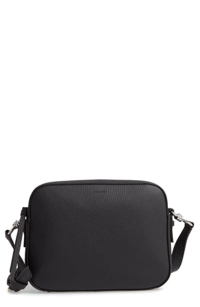 Allsaints Captain Lea Leather Crossbody Bag In Black