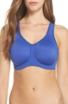 Wacoal Underwire Sports Bra In Mazarine Blue