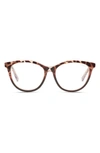 Quay All Nighter 50mm Blue Light Blocking Glasses In Tort/ Clear Blue Light