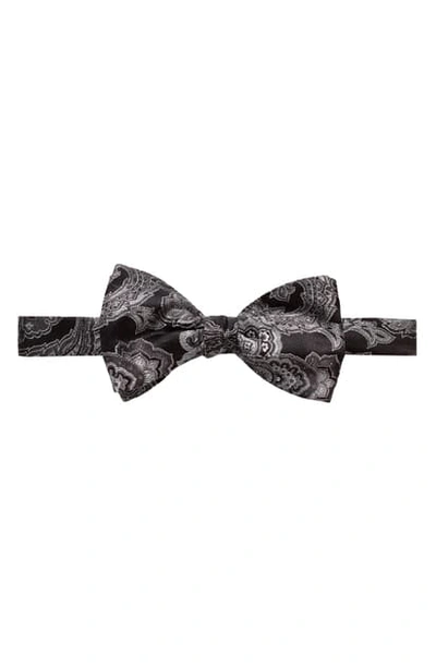 Eton Paisley Self-tie Silk Bow Tie In Silver