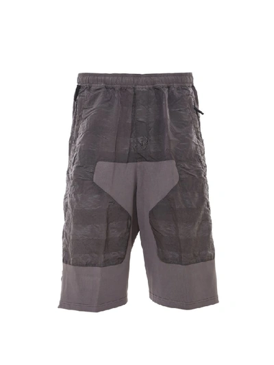 Stone Island Shadow Project Paneled Relax Shorts In Grey