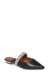 Kurt Geiger Princely Crystal Embellished Mule In Charcoal