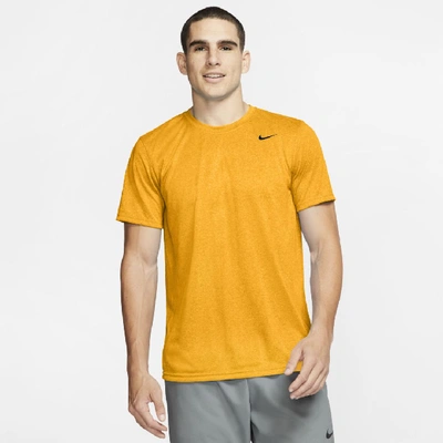 Nike Men's Big & Tall Dri-fit Logo Training T-shirt In University Gold,black,black