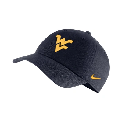 Nike West Virginia Mountaineers Dri-fit Adjustable Cap In Blue