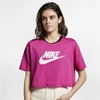 Nike Sportswear Essential Women's Cropped T-shirt In Red