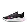 Nike Air Zoom Winflo 7 Women's Running Shoe (wide) (dark Smoke Grey) In Dark Smoke Grey,fire Pink,white,black