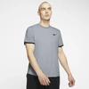 Nike Court Dri-fit Men's Short-sleeve Tennis Top (sky Grey) In Sky Grey,black,black