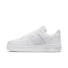 Nike Air Force 1 React Leather And Mesh Trainers In White,pure Platinum