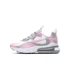 Nike Air Max 270 React Big Kids' Shoe In White,light Smoke Grey,metallic Silver,pink