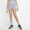 Nike Dri-fit Tempo Big Kids' (girls') Running Shorts (football Grey) - Clearance Sale In Football Grey,cerulean,football Grey,white