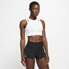 Nike Aeroswift Women's Running Crop Top In White,black