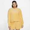 Nike Sportswear Women's French Terry Crew (plus Size) In Gold