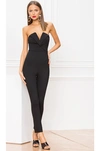 Superdown Madi Strapless Jumpsuit In Black