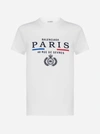 BALENCIAGA PARIS FLAG LOGO COTTON T-SHIRT