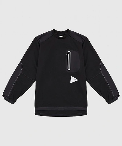And Wander Vent Water Repellent Pullover In Black