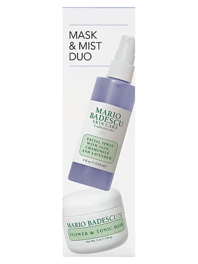 Mario Badescu Flower & Tonic Mask And Aloe, Chamomile And Lavender Facial Spray 2-piece Set - $25 Value