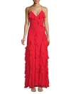 ALICE AND OLIVIA Claudine Ruffle Gown,0400012550365