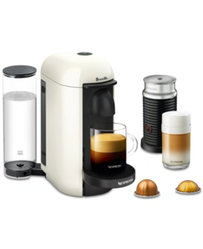 Nespresso By Breville Vertuoplus Coffee & Espresso Machine With Aeroccino3 In White