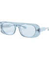 Burberry Be4322 Transparent Azure Sunglasses In Transparent Azure/azure