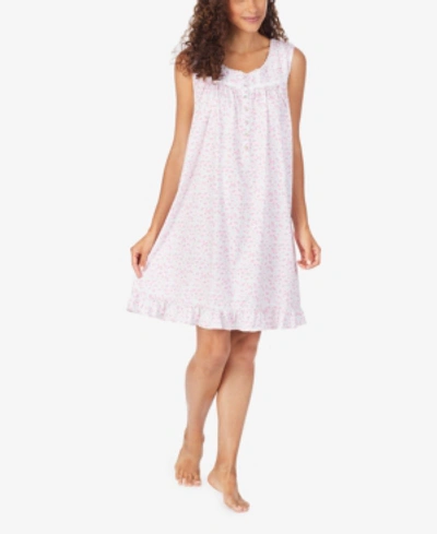 Eileen West Jersey Knit Floral-print Chemise Nightgown In Pink Floral