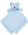 3stories Knit Bear Security Blanket In Blue