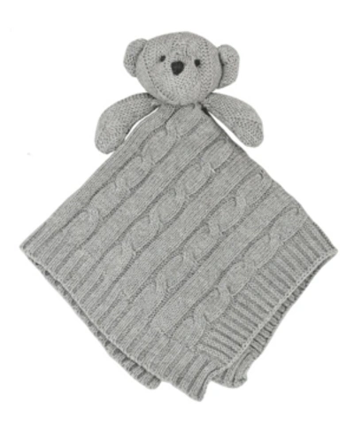 3stories Knit Bear Security Blanket In Gray
