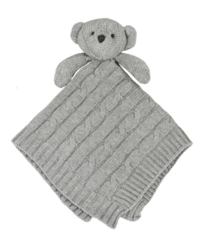 3stories Babies' Knit Bear Security Blanket In Gray