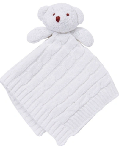 3stories Knit Bear Security Blanket In White
