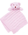 3STORIES BABY GIRL KNIT BEAR SECURITY BLANKET