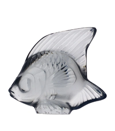 Lalique Fish Sculpture In White
