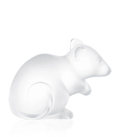 Lalique Mouse Ornament In White