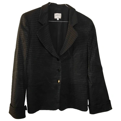 Pre-owned Armani Collezioni Black Synthetic Jacket