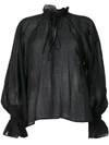 KAREN WALKER BASALT VOILE BLOUSE