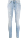 DONDUP DISTRESSED CROPPED JEANS